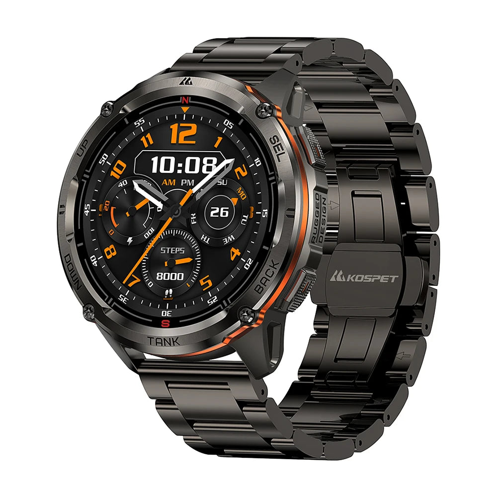 KOSPET TANK T3 Ultra 2 GPS Smartwatch – Rugged AMOLED Men’s Watch