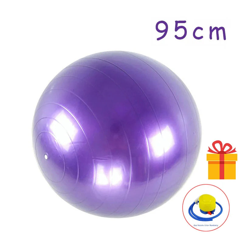 PVC Anti-Burst Yoga Ball – Multiple Sizes (45–85cm)