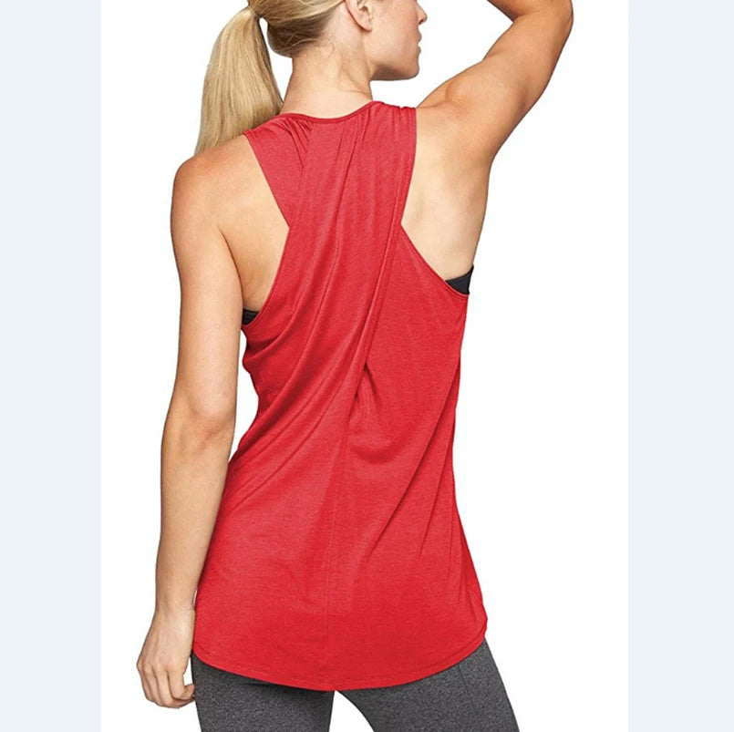 Women’s Sleeveless Yoga Shirt – Racerback Fitness Tank Top