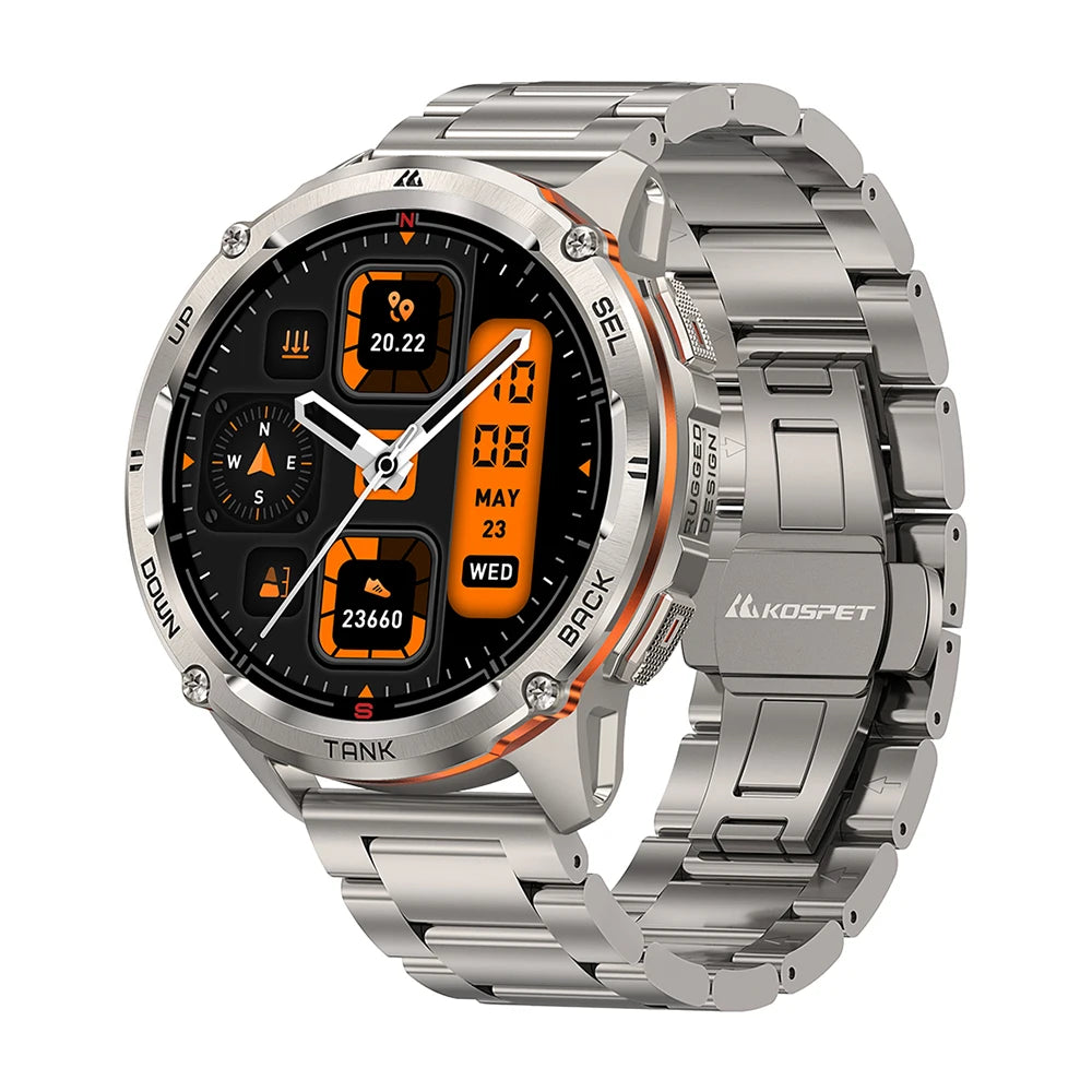 KOSPET TANK T3 Ultra 2 GPS Smartwatch – Rugged AMOLED Men’s Watch