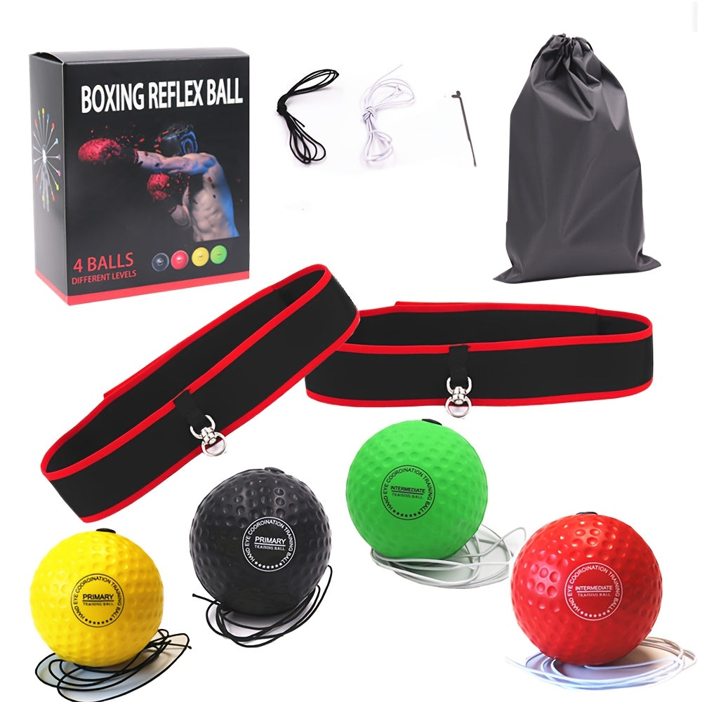 Ultimate Reflex Ball Training Set – 4 Balls + 2 Headbands